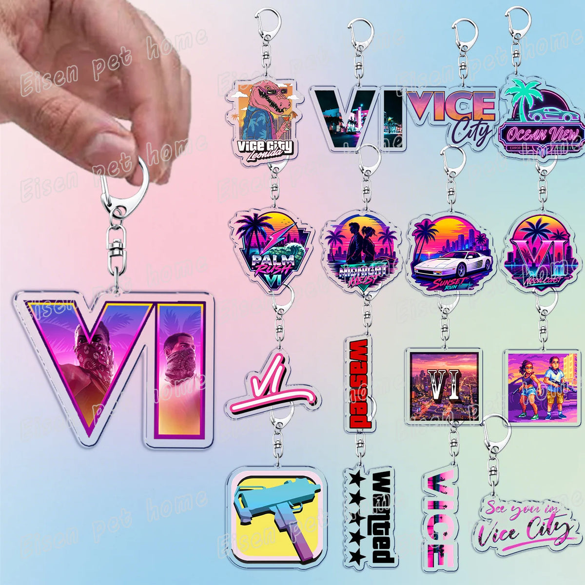 Vice City Keychains